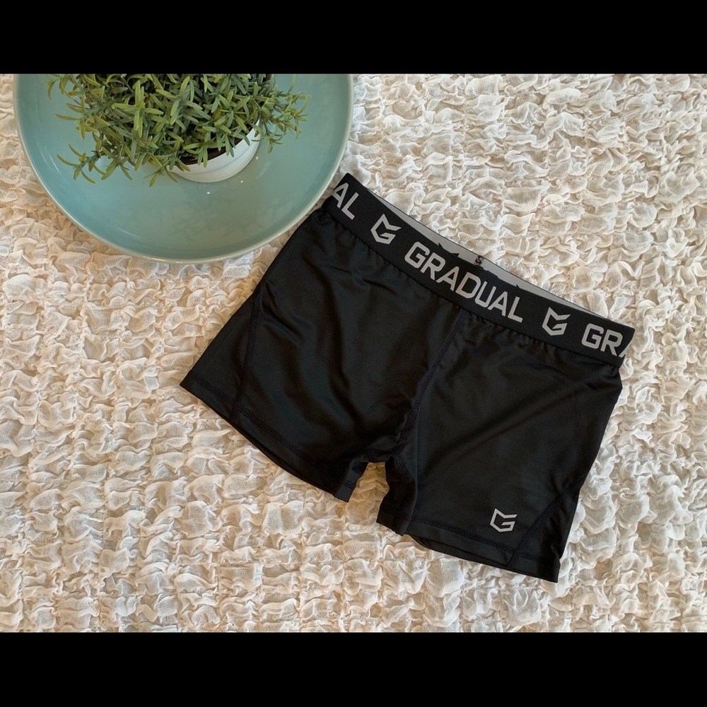 Volleyball Spandex Workout Yoga Bike Shorts Black